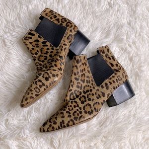 French Connection Leopard Heeled Booties Size 6 Great Condition